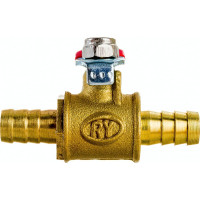 Шаровой кран Pegas pneumatic латунь, елочка, под шланг, 8x8 мм 4411