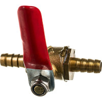 Шаровой кран Pegas pneumatic латунь, елочка, под шланг, 6x6 мм 4410