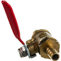 Шаровой кран Pegas pneumatic латунь, елочка, под шланг, 6x6 мм 4410