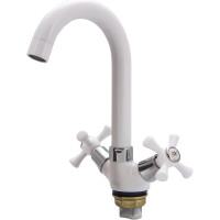 Смеситель для раковины Ekko с гайкой, белый E13332