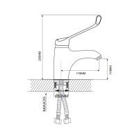 Хирургический смеситель для раковины Ekko E10054