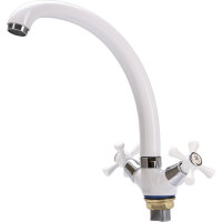 Смеситель для кухни Ekko с гайкой, белый E42332