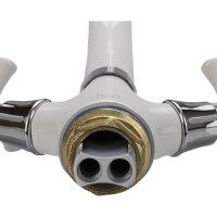 Смеситель для кухни Ekko с гайкой, белый E42332