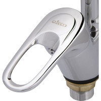 Смеситель для кухни Ekko гибкий излив, с гайкой, черный E4105+E65