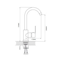 Смеситель для кухни Ekko с гайкой E40058