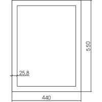 Зеркало MIXLINE "Магнат" серебро 440х550 (ШВ) (полистирол) багетная рама 547297