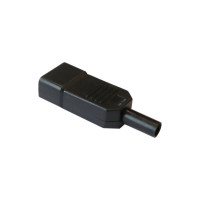 Электрическая кабельная вилка LANMASTER IEC 60320, C14, 10A, 250V, разборная, черная LAN-IEC-320-C14