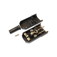 Электрическая кабельная вилка LANMASTER IEC 60320, C14, 10A, 250V, разборная, черная LAN-IEC-320-C14