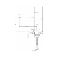 Смеситель для раковины BELBAGNO UNO с донным клапаном, золото UNO-LVM-ORO