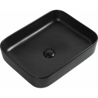 Керамическая накладная раковина Aquanet SOUL-1-MB 500х400х135, черный матовый 00245833