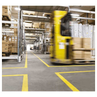 Лента ПВХ для разметки Mehlhose GmbH толщина 150 мкм цвет желтый 75 мм х 33 м KMSG07533