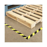 Лента ПВХ для разметки Mehlhose GmbH толщина 150 мкм цвет желто-черный 100 мм х 33 м KMSW10033