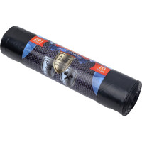 Мешки для мусора в рулоне Броня (240 л; 10 шт; черные; ПВД; 60 мкм; 2-х слойные; 100x130 см) Ромашка ВР-0013