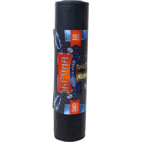 Мешки для мусора в рулоне Броня (240 л; 10 шт; черные; ПВД; 60 мкм; 2-х слойные; 100x130 см) Ромашка ВР-0013