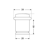 Дверной ограничитель Стандарт 588А-2 BN (черный цилиндр; европакет) 13049