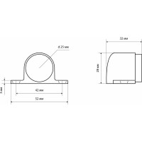 Магнитный ограничитель Стандарт 926 GP (европакет; пушка; золото) 12582