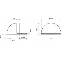 Дверной ограничитель Стандарт 8185 SN (европакет; круглый; матовый никель) 11094