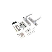 Врезной замок с ручкой Стандарт 132/50 CP хром 4853