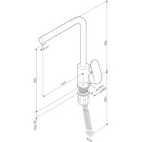 Смеситель для кухни AM.PM Like L-образный излив, черный F8005022
