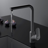 Смеситель для кухни AM.PM Like L-образный излив, черный F8005022