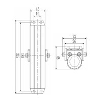 Дверной доводчик DORF 110 кг, серебро L8224_silver
