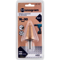 Сверло конусное с прямой режущей кромкой по металлу Basis (16-30 мм; HSS-TiN) Monogram 101-101