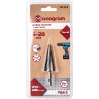 Сверло конусное спиральное по металлу (6-20 мм; Р6М5; Hex 1/4") Monogram 101-125