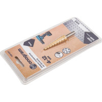 Сверло ступенчатое с прямой режущей кромкой по металлу Basis (4-12 мм; 9 ступеней; HSS-TiN) Monogram 100-937