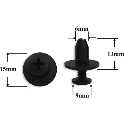 Автокрепеж Acura/Honda/Infiniti/Isuzu/Kia/Nissan 10 шт 5578552020, 90684SA50030, 8942981190 КрепАвто 0171