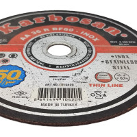 Диск отрезной по нержавеющей стали 180х1.9х22 мм INOX Karbosan KAR-910420