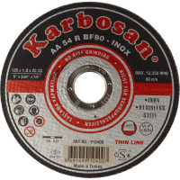 Диск отрезной по нержавеющей стали 125х1х22 мм INOX Karbosan KAR-910400