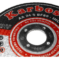 Диск отрезной по нержавеющей стали 125х2.5х22 мм INOX Karbosan KAR-910200