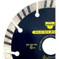 Диск для резки бетона SOLID BCS (125х22.23 мм; 9 сегментов) SAMEDIA 310990