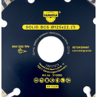 Диск для резки бетона SOLID BCS (125х22.23 мм; 9 сегментов) SAMEDIA 310990