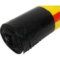 Мешки для мусора в рулоне Стандартные (10 шт; 180 л; черные; ПВД; 27 мкм; 90х110 см) Ромашка ВР-0086Б