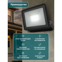 Прожектор светодиодный уличный ЭРА LPR-023-0-65K-020 20Вт 6500K IP65 Б0052022