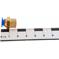 Фитинг цанговый прямой металлический 6 мм, M1/4" Pegas pneumatic 5201