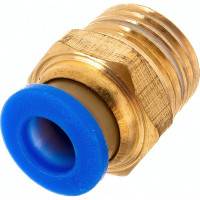 Фитинг цанговый прямой металлический 6 мм, M1/4" Pegas pneumatic 5201