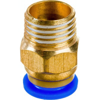 Фитинг цанговый прямой металлический 8 мм, M1/4 Pegas pneumatic 5202