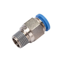 Фитинг цанговый прямой металлический 10 мм, M1/4" Pegas pneumatic 5205