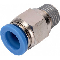 Фитинг цанговый прямой металлический 10 мм, M1/4" Pegas pneumatic 5205