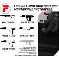 Гвоздь FIXPISTOLS F-DNW22 100 шт. 1-1-3-5834