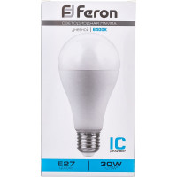 Светодиодная лампа FERON LB-130 Шар E27 30W 6400K 38196