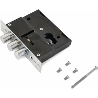 Врезной замок без ручек для металлических дверей Аллюр ЗВ1-06А без цилиндрового механизма  1555