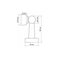 Дверной упор LOCKLAND магнитный, цвет черный 6869934