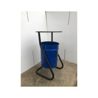 Уличная урна ПРОФМЕТСТИЛЬ металлическая, синяя, с крышкой 390