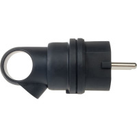 Вилка duwi с заземлением 16A каучуковая 90град с кольцом IP44 черная 27458 2