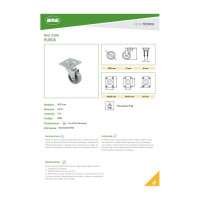 Мебельное колесо Amig cерое 2500-30