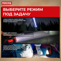 Аккумуляторный светодиодный фонарь-прожектор РЕКОРД PB-2600 24286