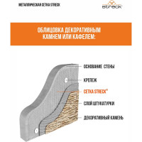 Сетка штукатурная STRECK 10-Zn 10 кв.м SB00004